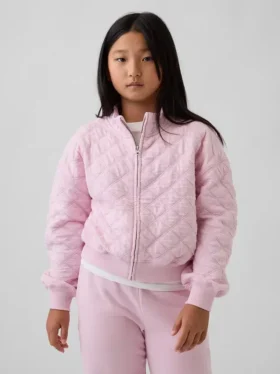 Chaqueta infantil oversize acolchada con cremallera