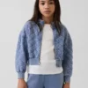 Chaqueta infantil oversize acolchada con cremallera