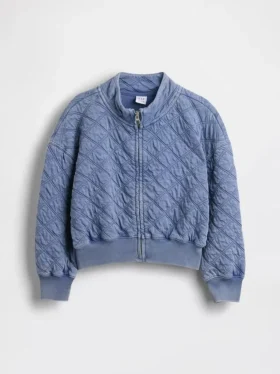 Chaqueta infantil oversize acolchada con cremallera