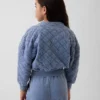 Chaqueta infantil oversize acolchada con cremallera