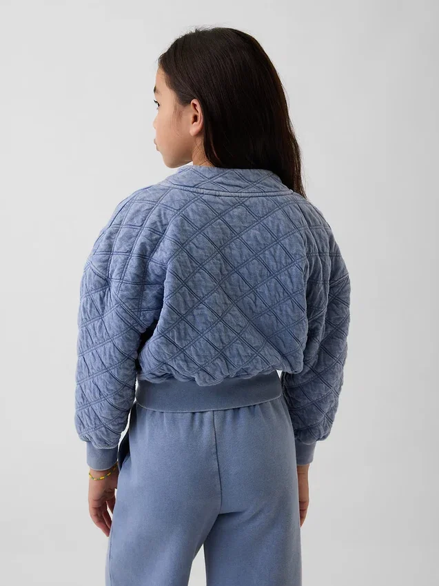 Chaqueta infantil oversize acolchada con cremallera