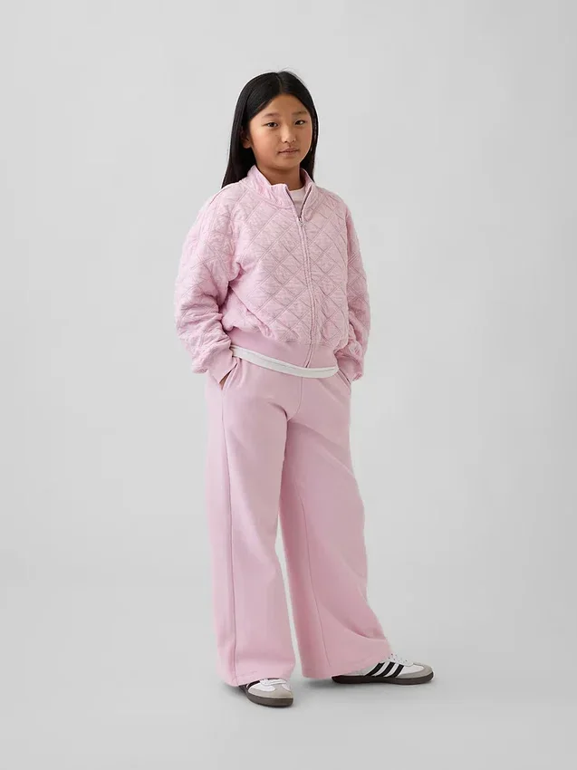 Chaqueta infantil oversize acolchada con cremallera