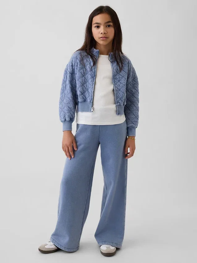 Chaqueta infantil oversize acolchada con cremallera