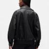Chaqueta oversize de piel vegana