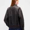 Chaqueta oversize de piel vegana