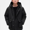 Chaqueta parka de tejido grueso para niños