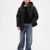 Chaqueta parka de tejido grueso para niños