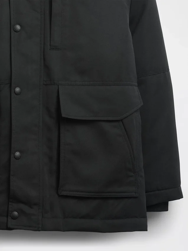 Chaqueta parka de tejido grueso para niños