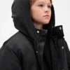 Chaqueta parka de tejido grueso para niños