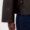 Chaqueta swing de cuero vegano