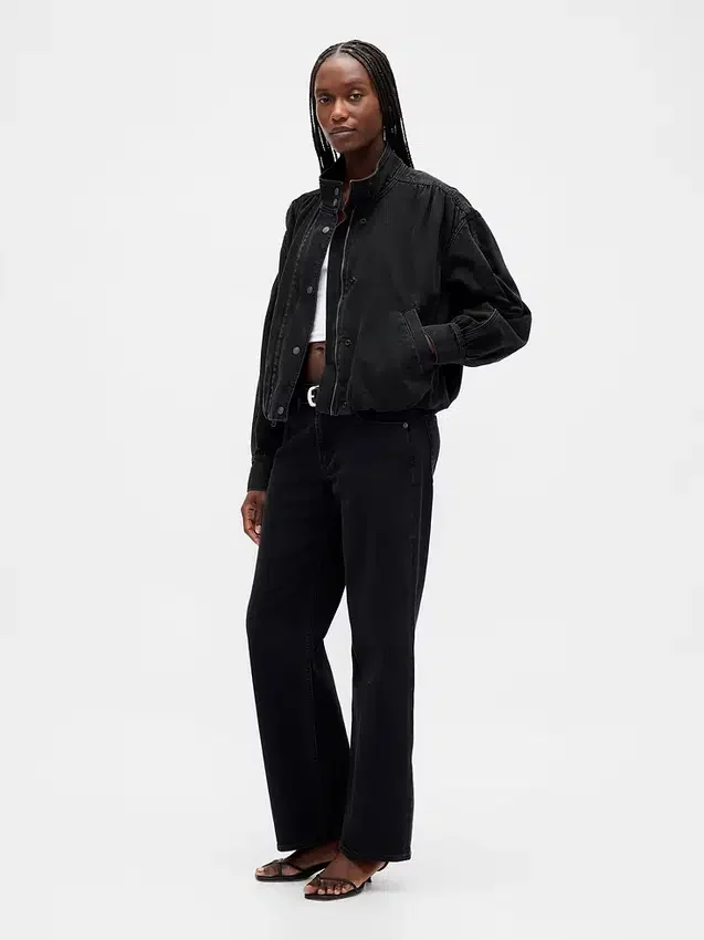 Chaqueta tipo «bubble» de denim