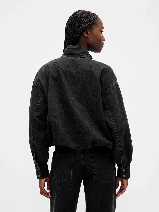 Chaqueta tipo «bubble» de denim
