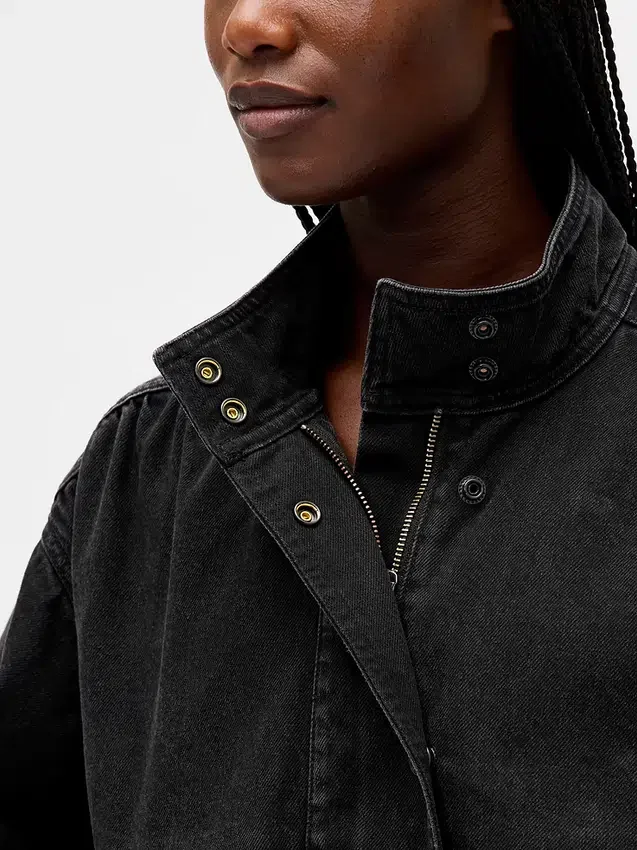 Chaqueta tipo «bubble» de denim