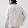 Chaqueta tipo camisa holgada de lona
