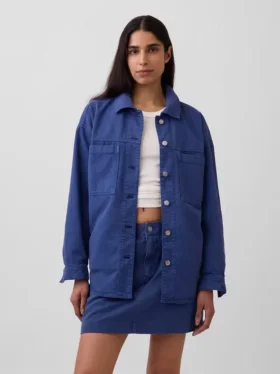 Chaqueta tipo camisa oversize