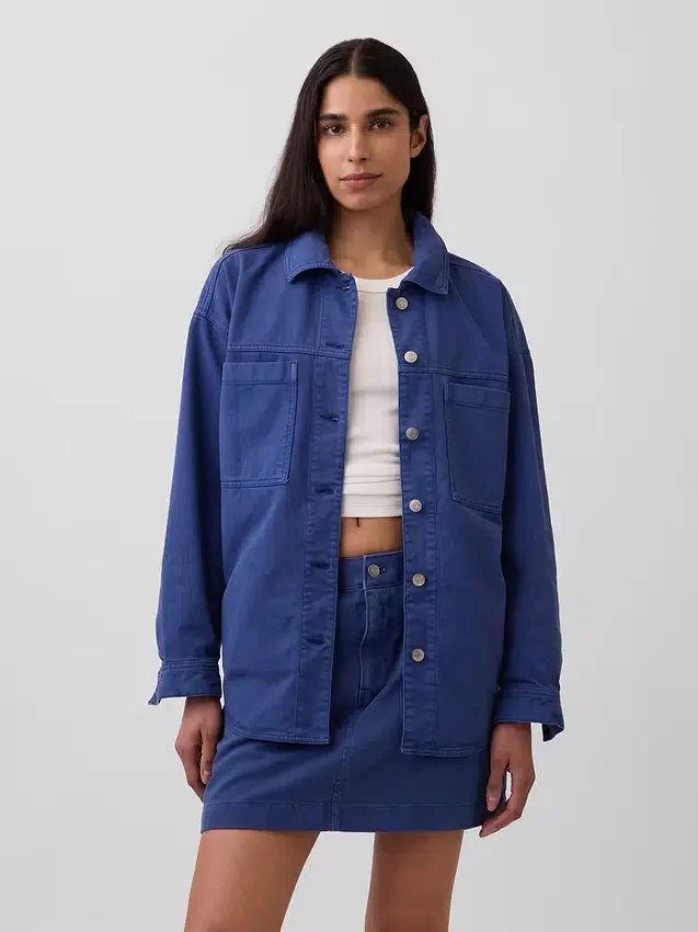 Chaqueta tipo camisa oversize