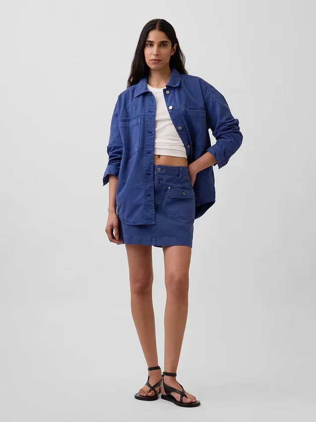 Chaqueta tipo camisa oversize