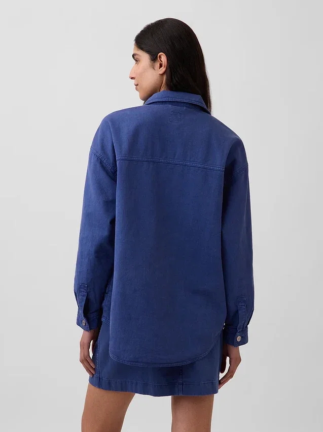 Chaqueta tipo camisa oversize