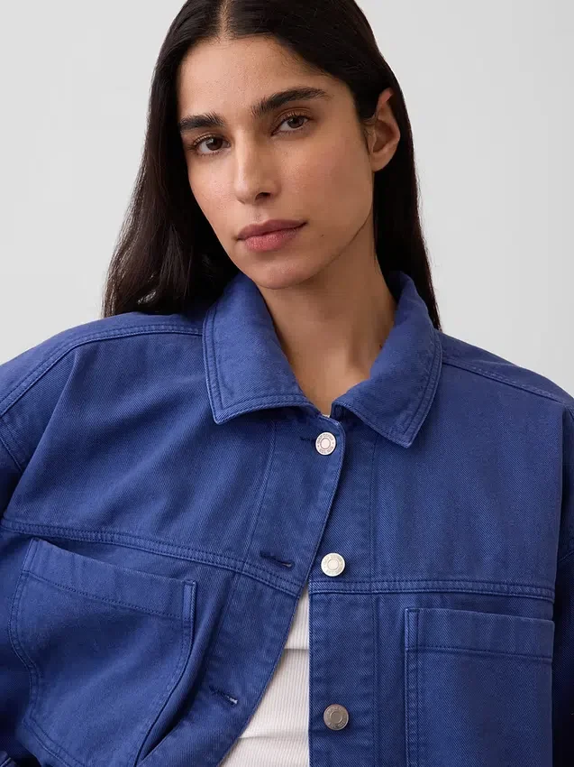 Chaqueta tipo camisa oversize