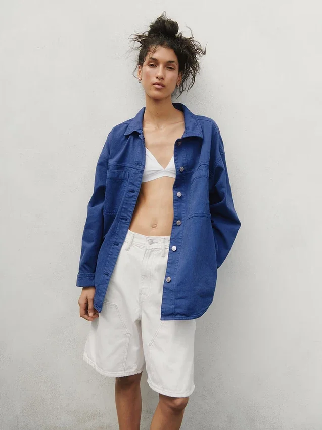 Chaqueta tipo camisa oversize