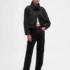 Chaqueta tipo capullo oversize de denim