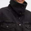 Chaqueta tipo capullo oversize de denim