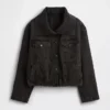 Chaqueta tipo capullo oversize de denim