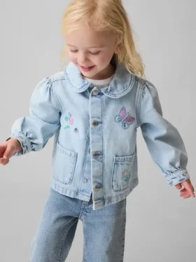 Chaqueta vaquera bordada para bebés y niños