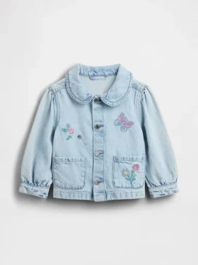 Chaqueta vaquera bordada para bebés y niños