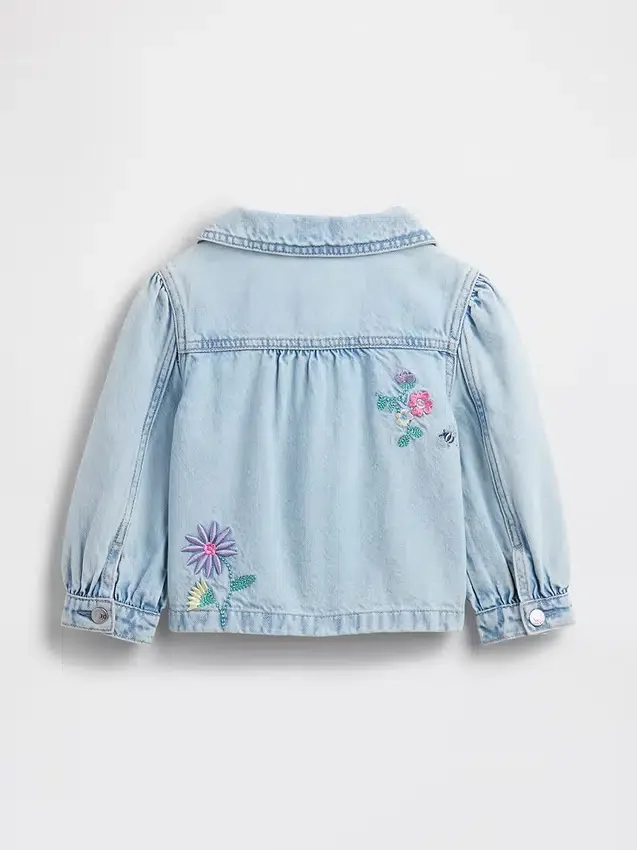 Chaqueta vaquera bordada para bebés y niños