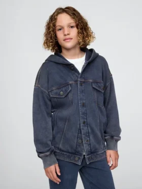 Chaqueta vaquera con capucha Icon para niño