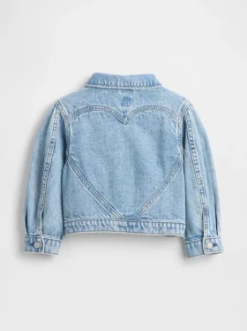 Chaqueta vaquera con corazón para bebés y niños