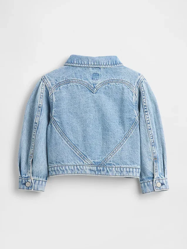 Chaqueta vaquera con corazón para bebés y niños