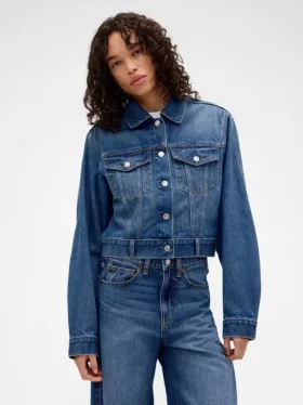 Chaqueta vaquera corta y holgada GAP × Victoria Beckham