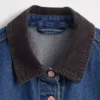 Chaqueta vaquera entallada de corte largo