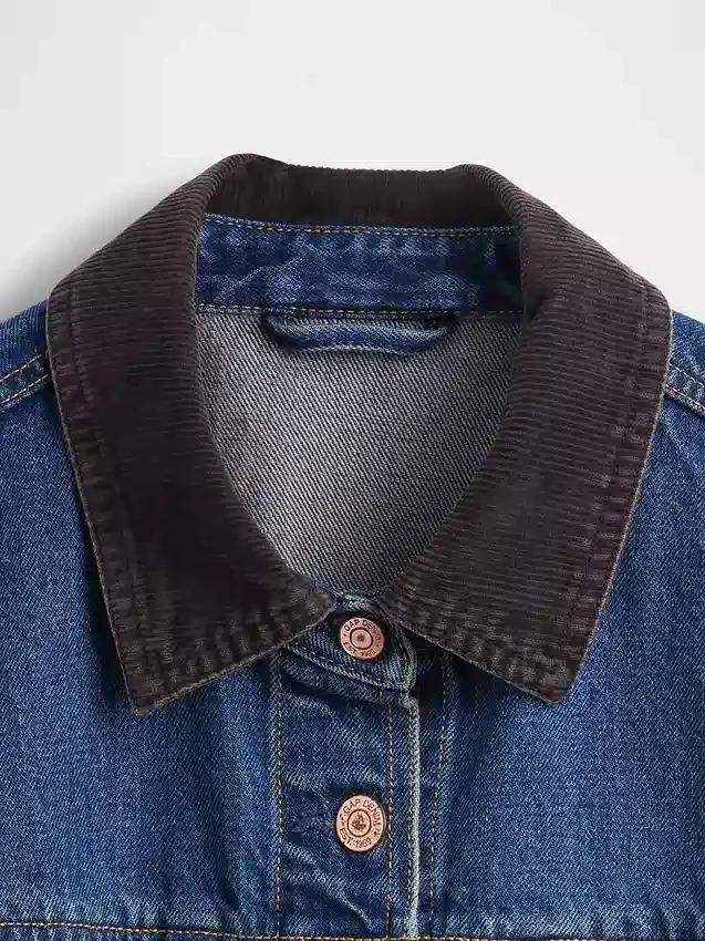 Chaqueta vaquera entallada de corte largo