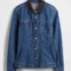 Chaqueta vaquera entallada de corte largo
