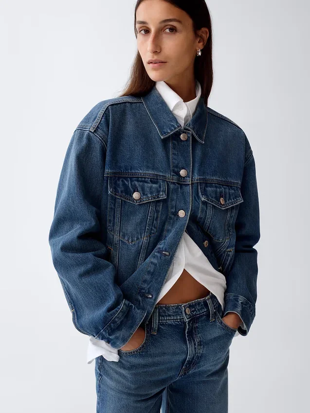 Chaqueta vaquera icónica oversize