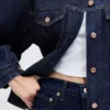 Chaqueta vaquera icónica oversize ultrasuave con mangas abullonadas