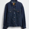 Chaqueta vaquera icónica oversize ultrasuave con mangas abullonadas