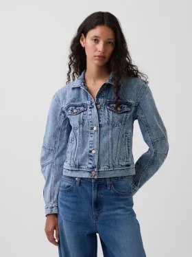 Chaqueta vaquera «Icon» de manga acampanada