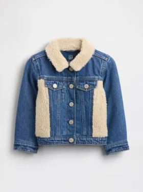 Chaqueta vaquera «Icon» de sherpa para bebés y niños pequeños