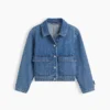 Chaqueta vaquera infantil con bolsillos de parche