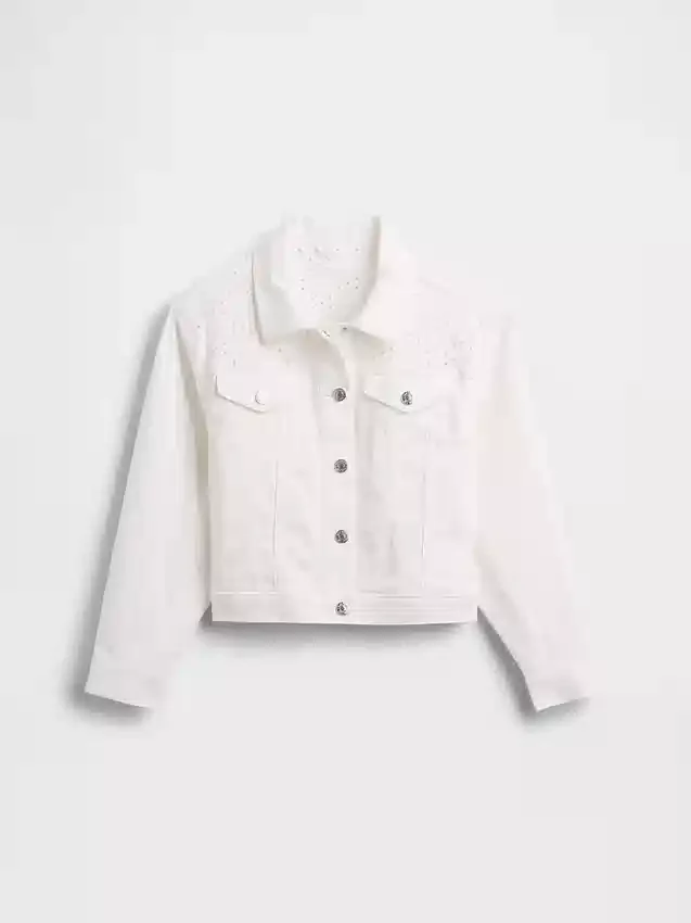 Chaqueta vaquera infantil con ojales