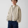 Chaqueta vaquera infantil holgada con capucha