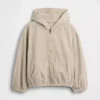 Chaqueta vaquera infantil holgada con capucha