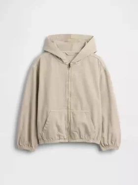 Chaqueta vaquera infantil holgada con capucha