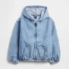 Chaqueta vaquera infantil holgada con capucha
