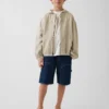 Chaqueta vaquera infantil holgada con capucha