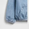 Chaqueta vaquera infantil holgada con capucha
